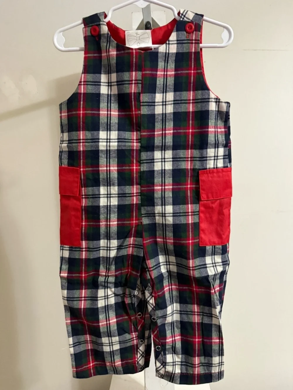 NWT “Apple of my Eye” Plaid Longalls